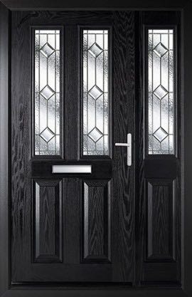 Door-and-Half-Essex-Black-simplicity front door, composite door, solid oak front door, front door derby,front door nottingham, front door leicester, front door sheffield, front door stoke, front door stafford, front door birmingham, composite door derby, composite door nottingham, composite door leicester,